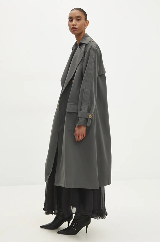 Хлопковый тренч Answear.LAB 5106.ims серый