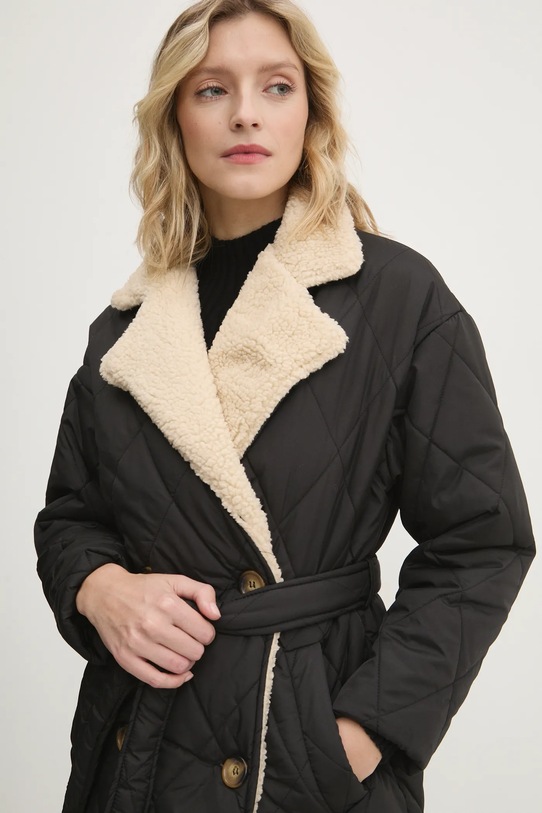 Kabát Answear.LAB čierna 5534.TLK