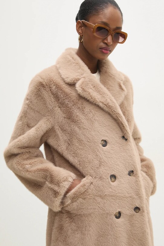 Answear.LAB płaszcz beżowy NA3066.FLK