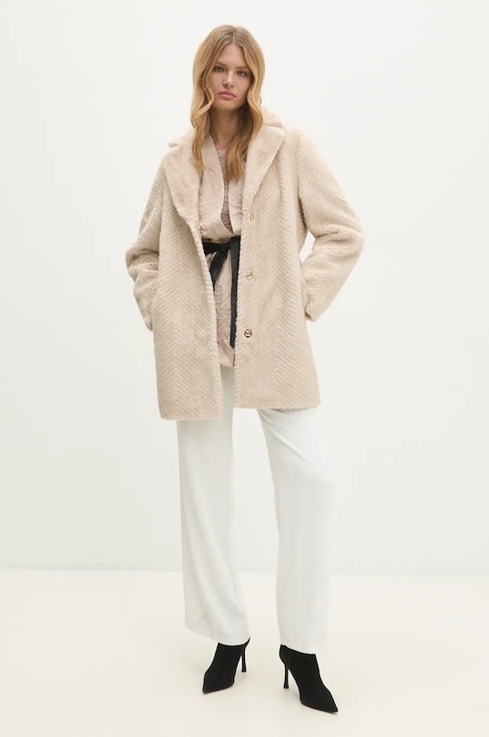 Kabát Answear.LAB 6873.ilk béžová WZ24