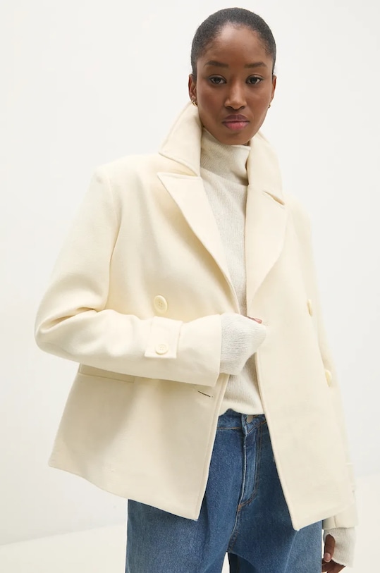 Answear Lab palton cu captuseala bej 2598.ILK