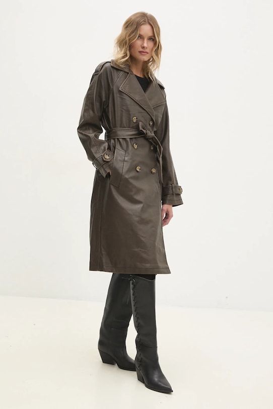 Trenčkot Answear.LAB nezateplené hnedá 14619.ilk