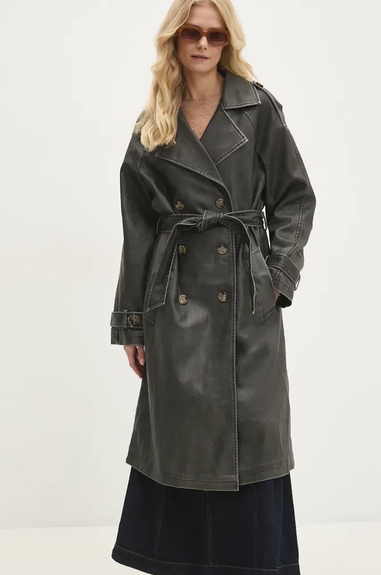 Trench kabát Answear.LAB nezateplené šedá 14619.ilk