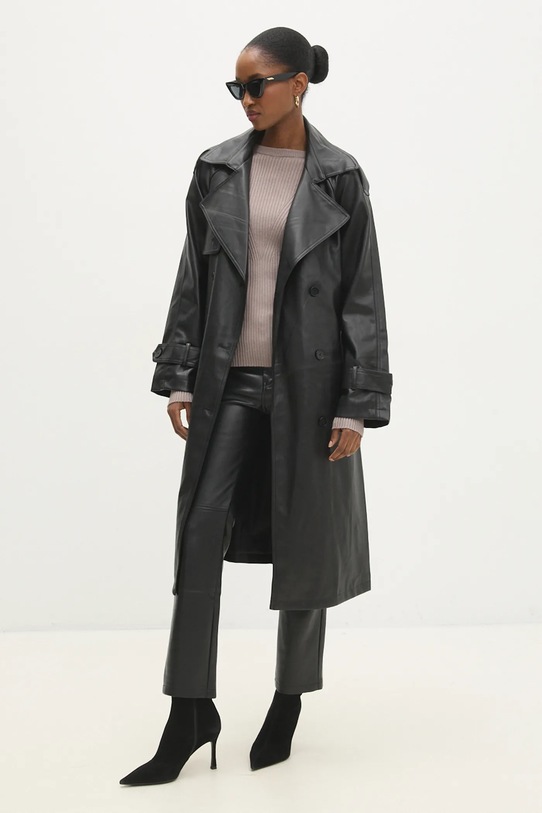 Kabát Answear.LAB b9656.ilk čierna WZ24