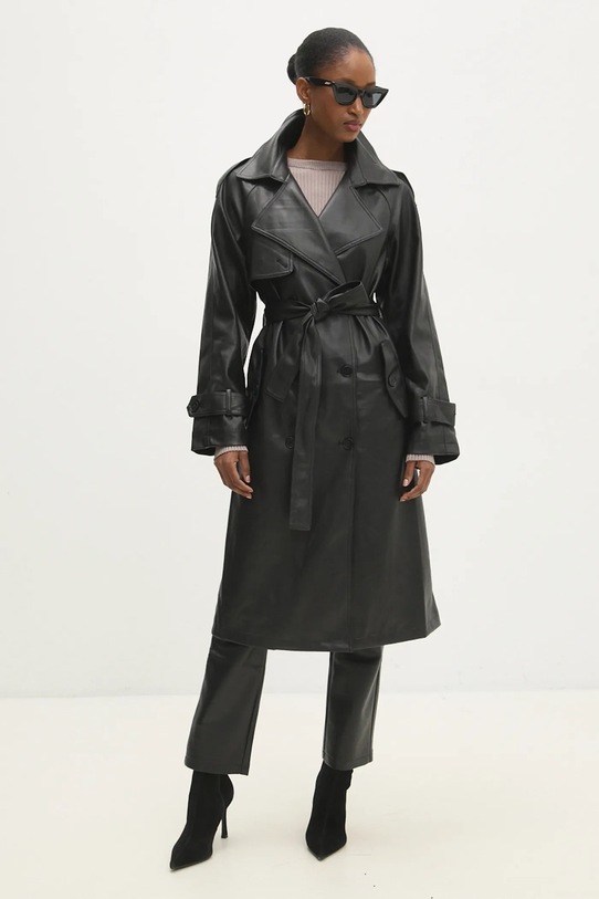 Kabát Answear.LAB čierna b9656.ilk