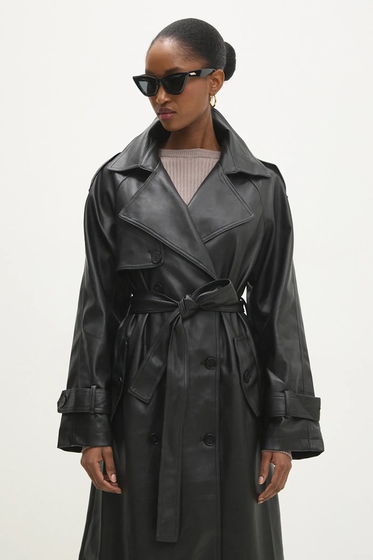 Kabát Answear.LAB b9656.ilk čierna