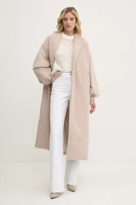 Answear Lab płaszcz L8851.HLK beżowy WZ24