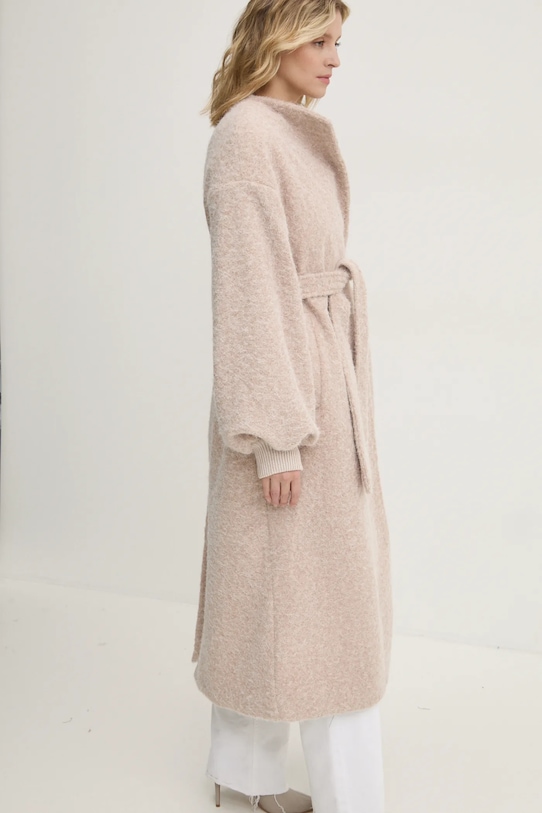 Answear Lab płaszcz beżowy L8851.HLK