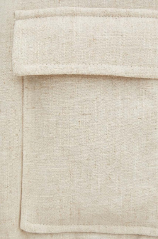 Answear Lab kurtka bomber z domieszką lnu 6198.HWK beżowy