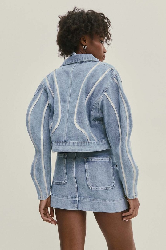 Answear.LAB kurtka jeansowa niebieski d30535.iw