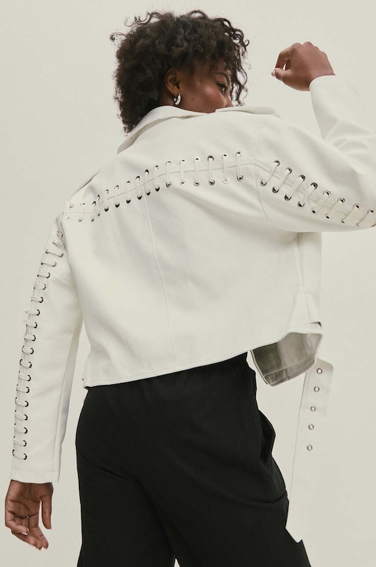 Рокерско яке Answear.LAB бял da0800.IKK