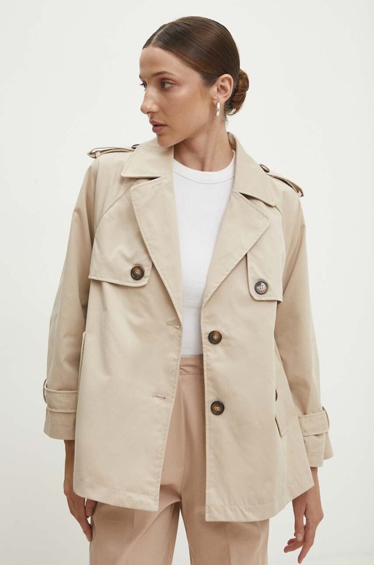 Answear Lab kurtka nieocieplane beżowy tr034.FKK
