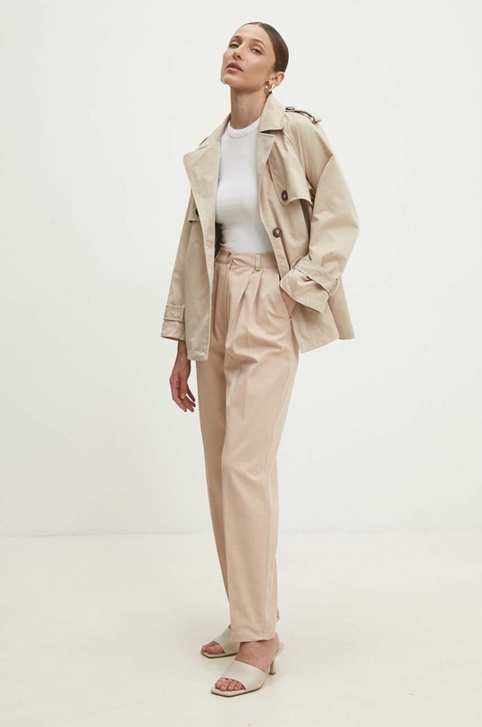 Answear Lab kurtka tr034.FKK beżowy WZ24