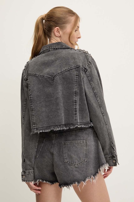 Odzież Answear Lab kurtka jeansowa 06035.TMS szary