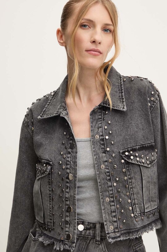 Answear Lab geacă din denim gri 06035.TMS