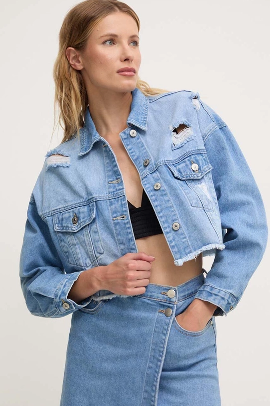 Answear Lab geacă din denim necaptusit albastru RD8100.HMS