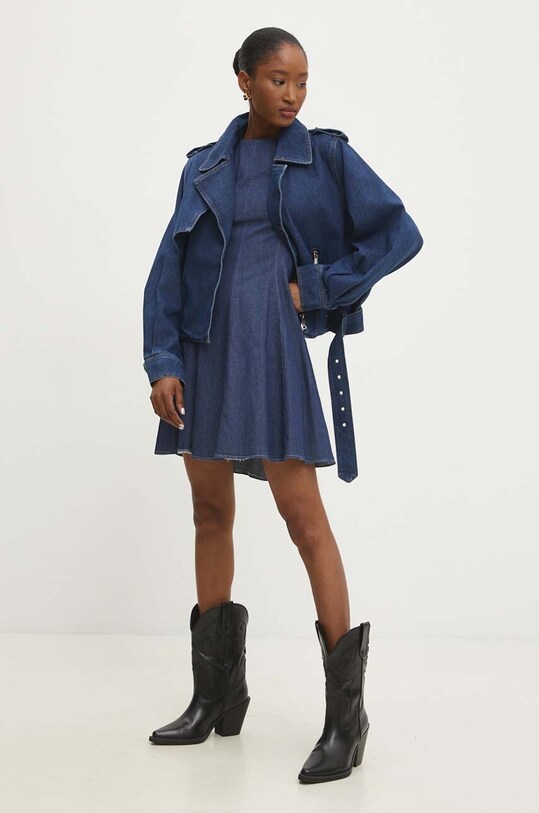 Answear.LAB giacca da motociclista jeans b9337.ijs blu WZ24