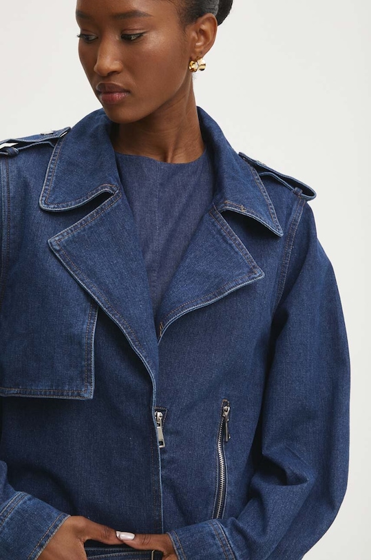 Answear.LAB giacca da motociclista jeans blu b9337.ijs