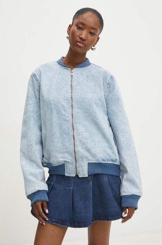 Odzież Answear.LAB kurtka jeansowa LJKBRAZILDENIM.ukms niebieski