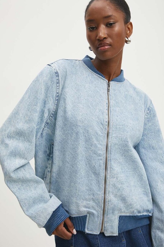 Answear.LAB kurtka jeansowa LJKBRAZILDENIM.ukms niebieski