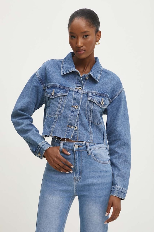 Rifľová bunda Answear.LAB modrá 1295.IKK