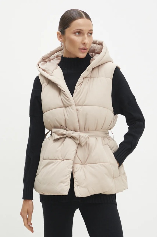 Безрукавка Answear.LAB з підкладкою бежевий LJK.VINEPKB.ums