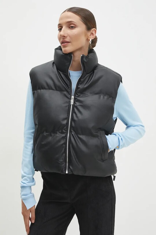 Answear Lab vesta cu captuseala negru LJK.TROPICGILBLK.ums