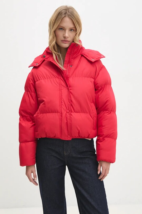 Jakna Answear.LAB s kapuljačom crvena LJK.BUNNYRED.ums