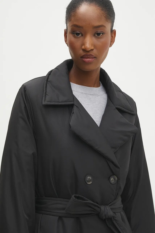 Answear.LAB płaszcz czarny LJK.LINA.ums