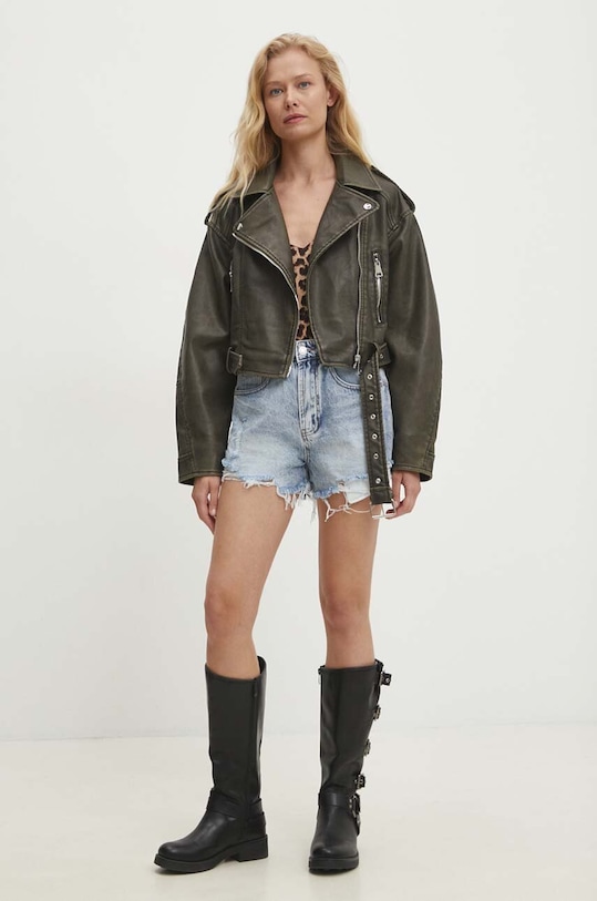 Biker jakna Answear.LAB 13849.hms zelena WZ24