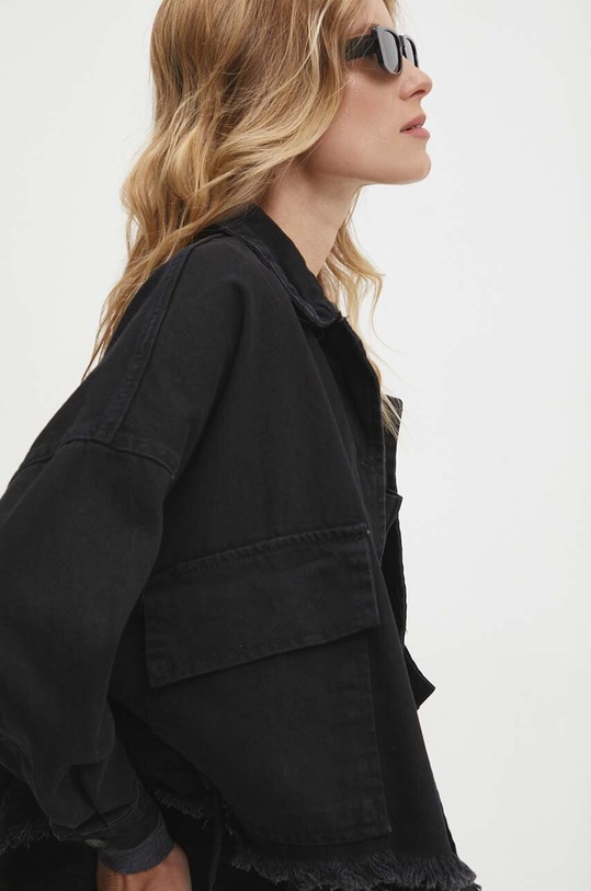 Džínová bunda Answear.LAB nezateplené černá 5115.tjs