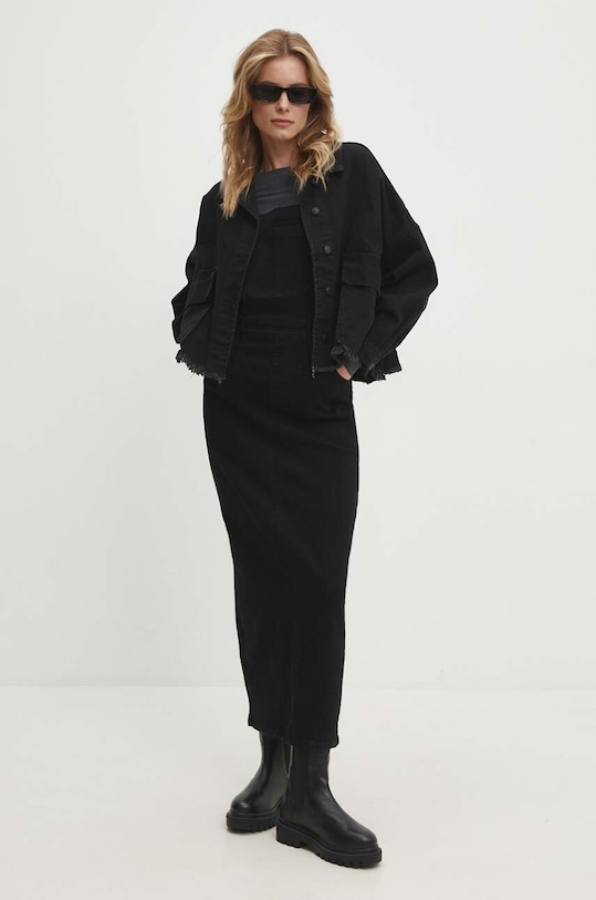 Džínová bunda Answear.LAB 5115.tjs černá WZ24