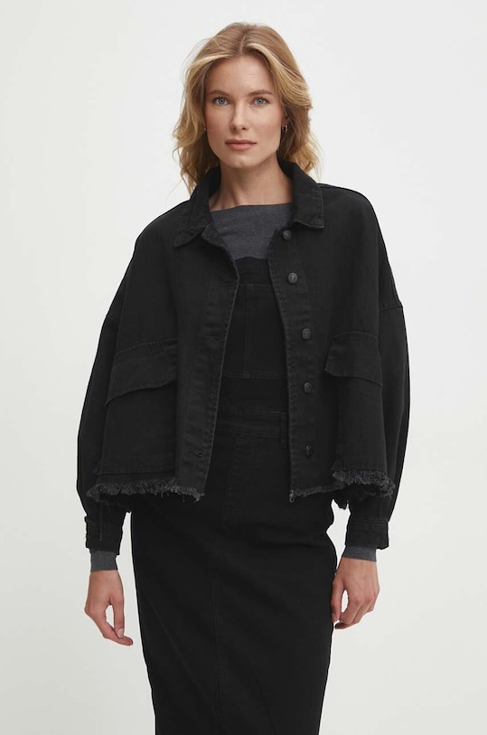 Džínová bunda Answear.LAB černá 5115.tjs