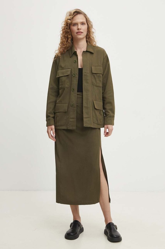 Košilová bunda Answear.LAB YS090.hh zelená WZ24