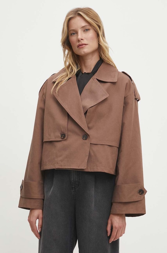 Βαμβακερό σακάκι Answear.LAB B9328.ims καφέ WZ24