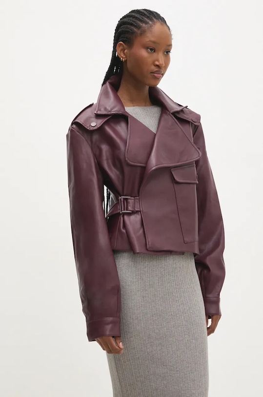 Answear.LAB kurtka nieocieplane fioletowy w24W.LF.160686.tos