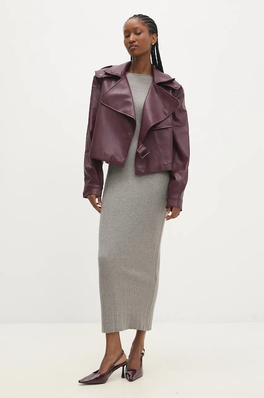 Answear.LAB kurtka w24W.LF.160686.tos fioletowy WZ24