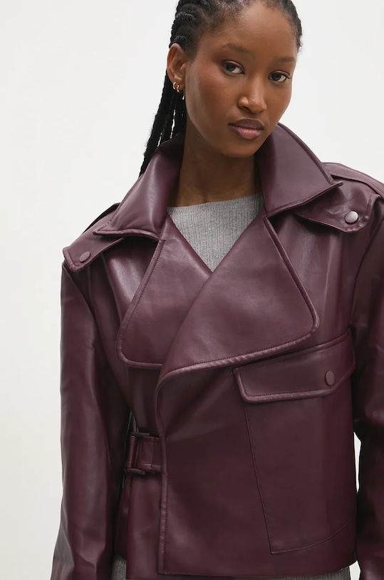 Answear.LAB kurtka fioletowy w24W.LF.160686.tos