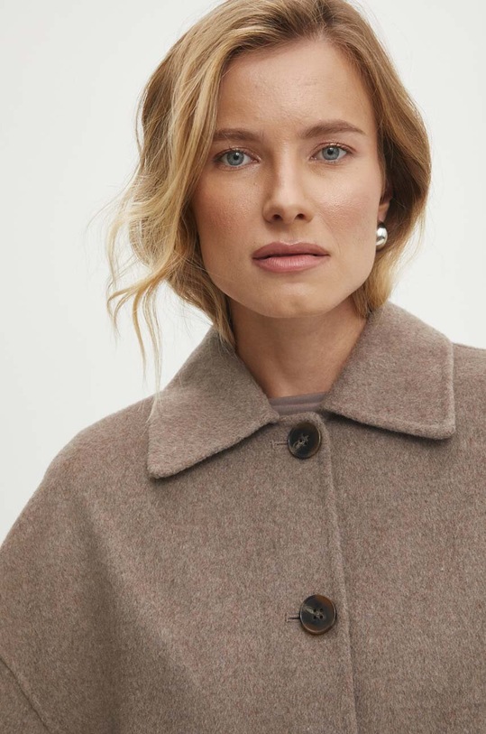 Вовняна куртка Answear.LAB m.2433fos бежевий