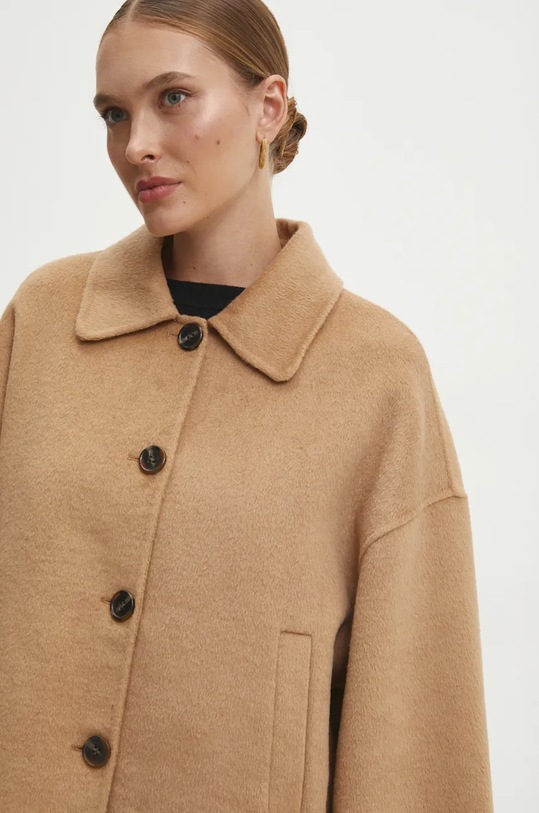 Answear.LAB kurtka wełniana brązowy m.2433fos