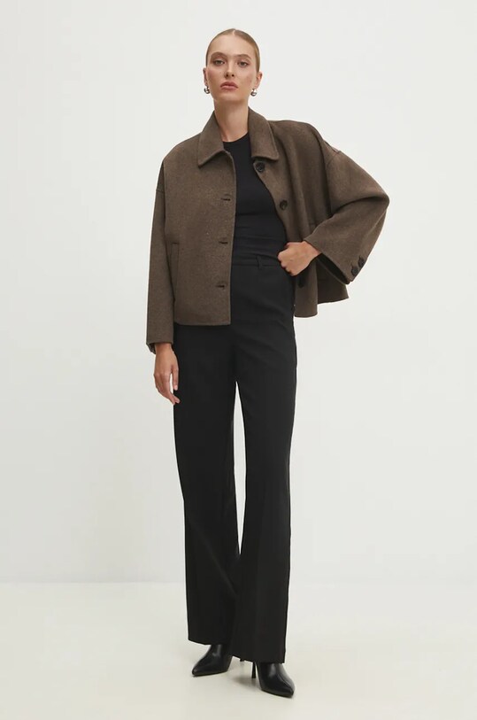 Vunena jakna Answear.LAB m.2433fos smeđa WZ24