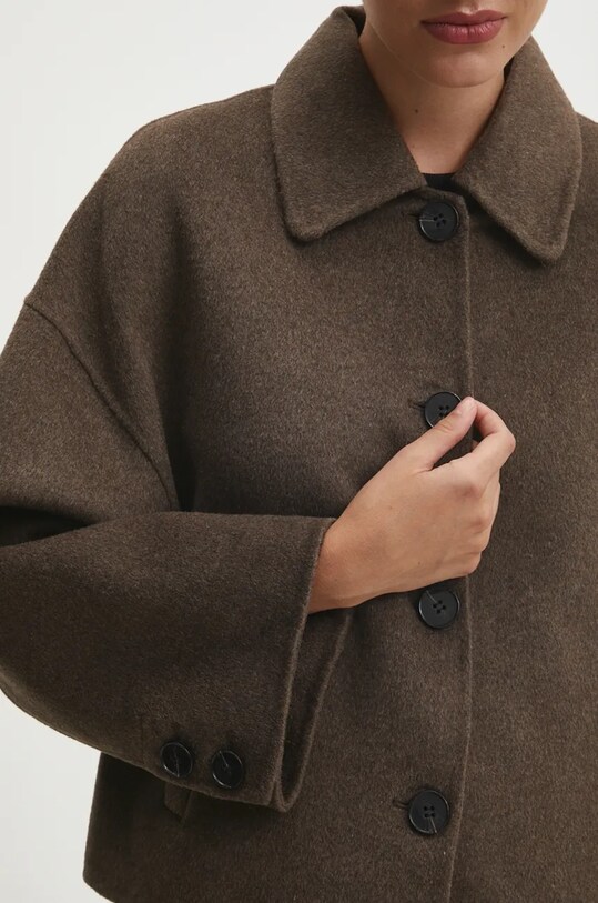 Vunena jakna Answear.LAB m.2433fos smeđa