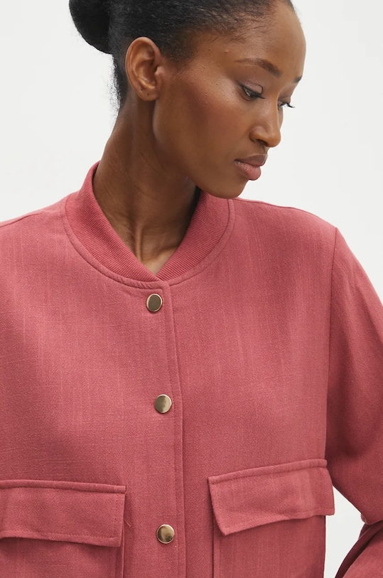 Answear.LAB kurtka bomber z domieszką lnu 6297.hms różowy
