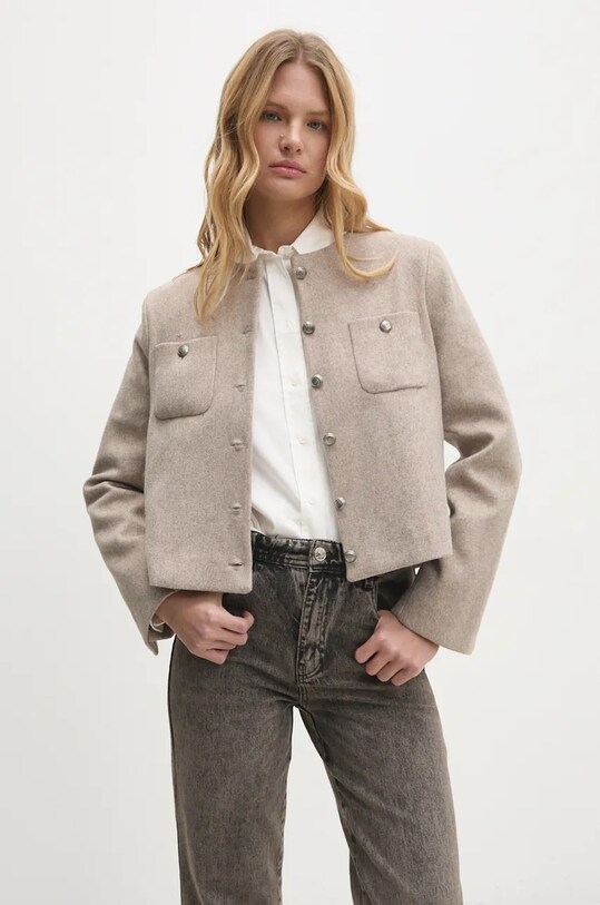 Jakna Answear.LAB bez tople podstave bež 6158.tlk