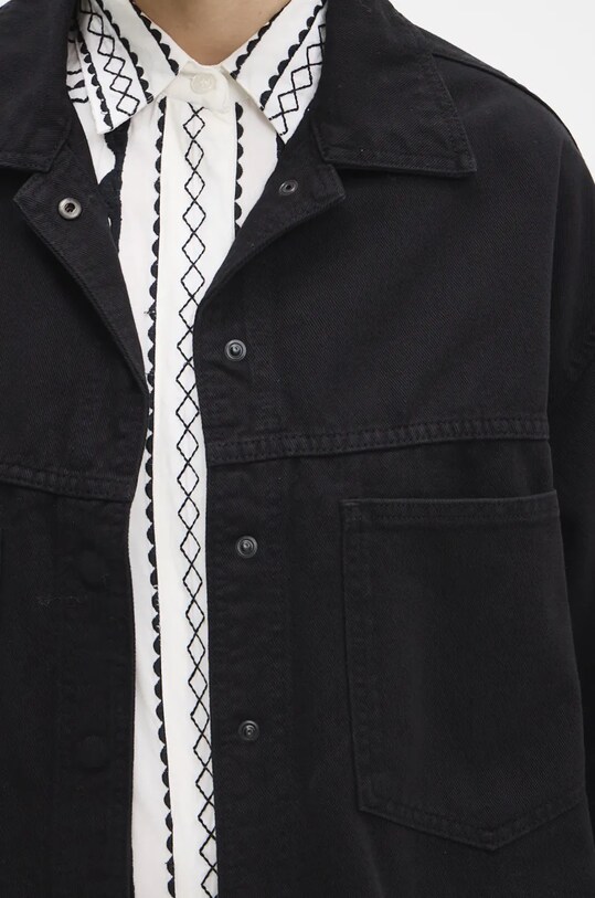 Answear Lab kurtka jeansowa J77.tos czarny