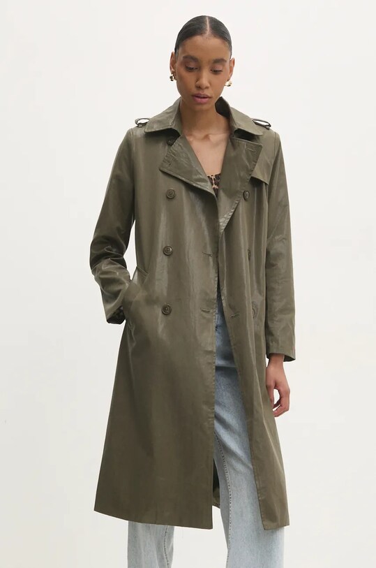 Answear Lab trenci cu captuseala verde pk2625c.ilk