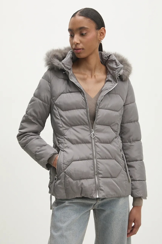 Jakna Answear.LAB s kapuljačom siva 2397.hlk