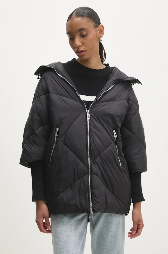 Jakna Answear.LAB s kapuljačom crna 2223.hlk