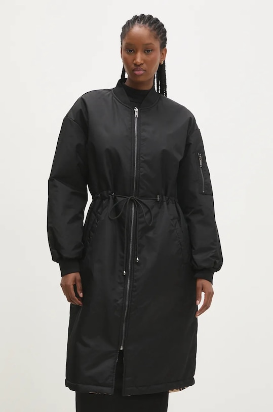 Obojstranná bunda Answear.LAB oversize čierna KZ.8689.hms