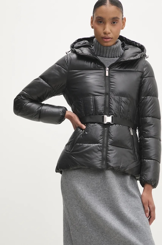 Jakna Answear.LAB s kapuljačom crna MY0497.hos